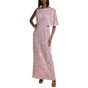 JS Collections Womens Size 4 Purple Arabella Lace Sequin Formal Long Gown Dress